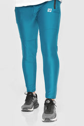 TEAL BLUE STRETCHABLE TROUSER - VENARI